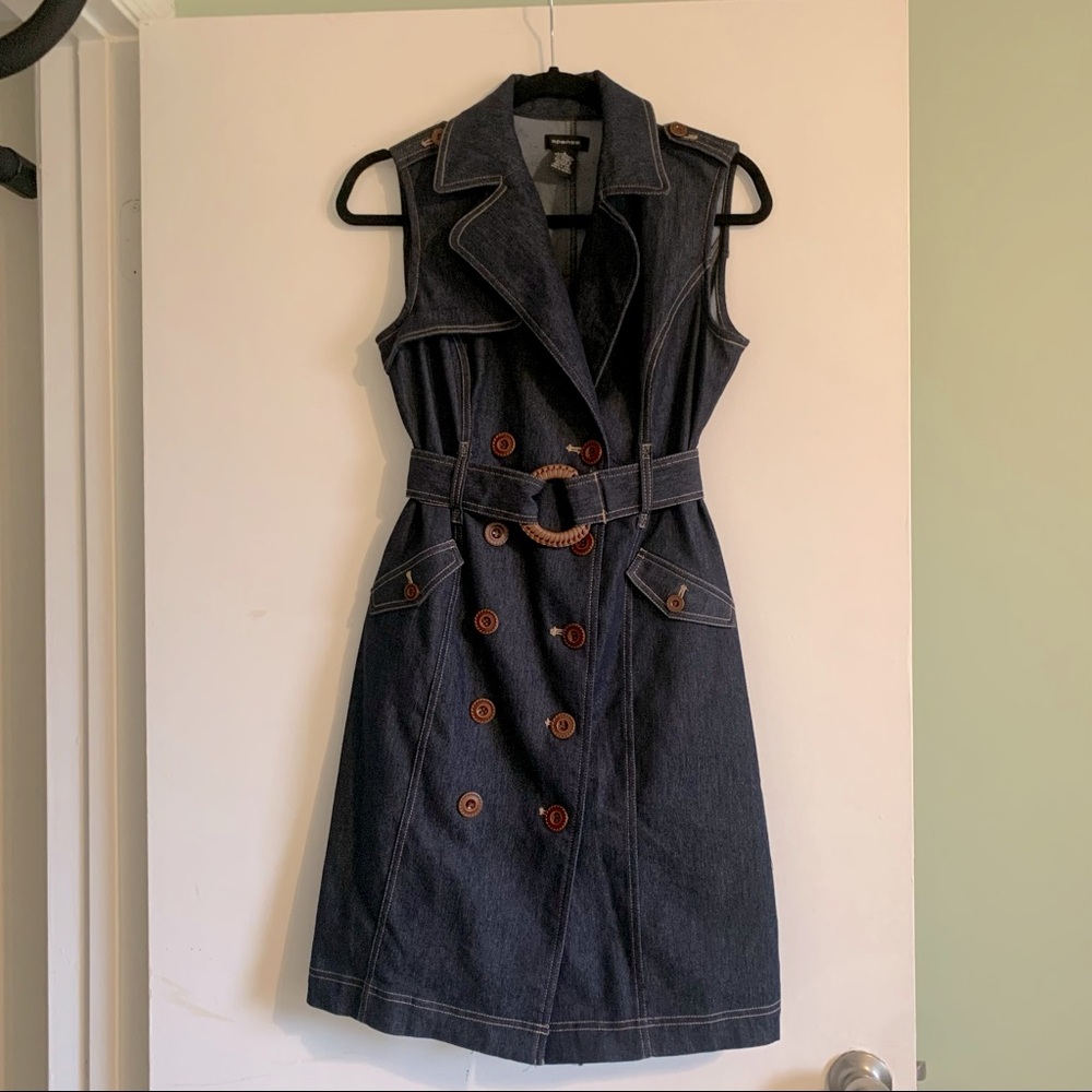 SPENSE denim tench dress size 8 - Picture 1 of 10